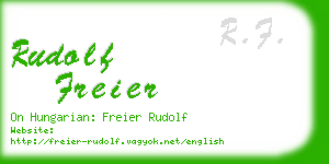 rudolf freier business card